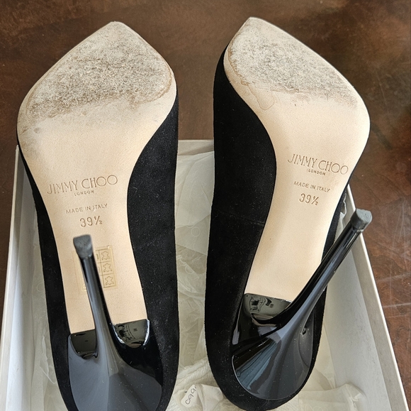 Jimmy Choo Anouk Black suede pumps 120mm (4.7 inch heel) Size 39.5 - Picture 4 of 6